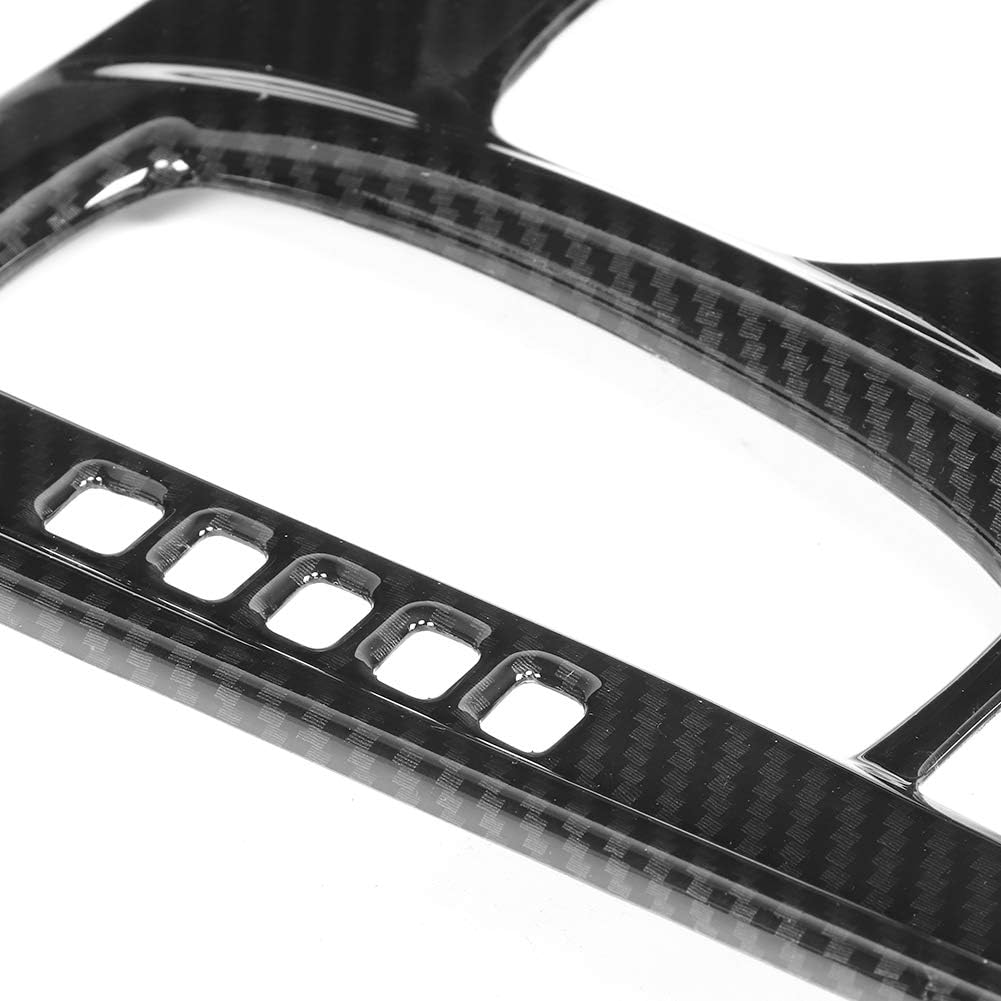 Akozon Car Gear Shift Panel Frame Cigar Lighter Panel Trim Water Transfer Printing Fit for 2018 2019 2020