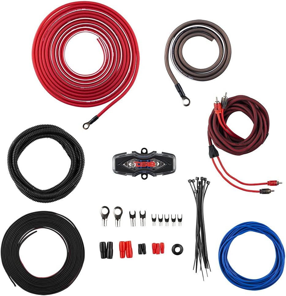 DS18 DS-AMPKIT8 High Power Complete 8G Amp Installation Kit Super Flex Wire