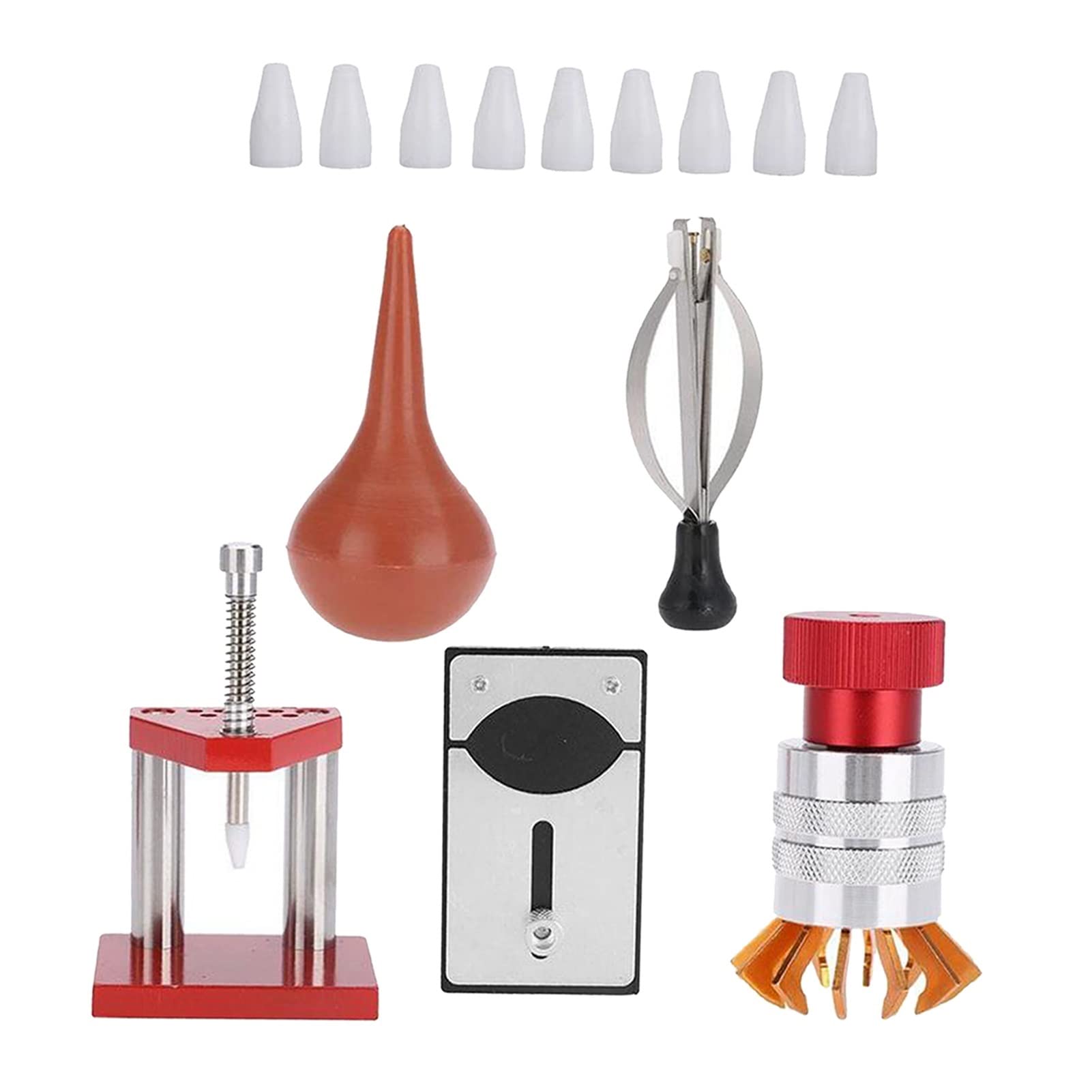 Watch Repair Tools Kit - Fixed Plate Needle Punching Machine Claw Opener Tool - Complete Set for Quick