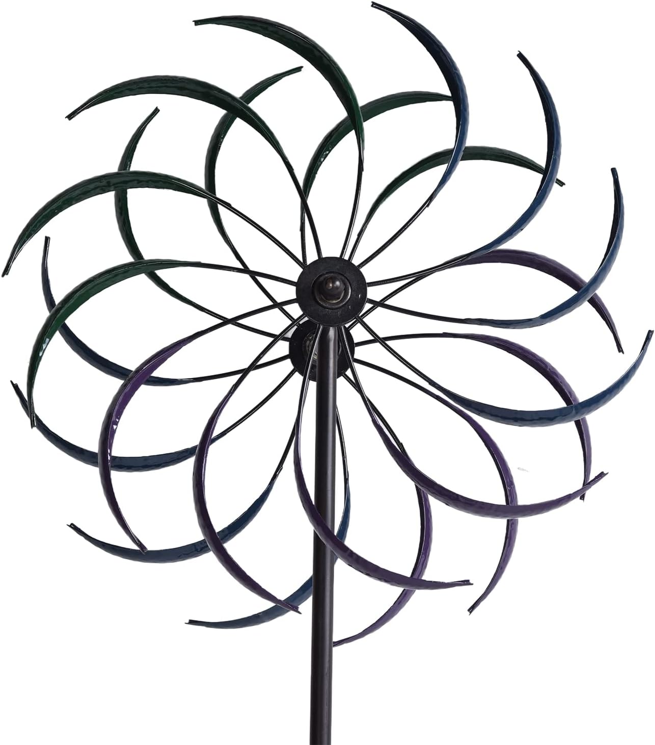 Metal Wind Spinners Garden Spinner Double Layer Windmills Spinners with Ground Stake Patio Lawn Decor