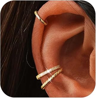 Hook Earrings for Women Helix Hook Earrings Wrap Snowflake Rhinestone Lightning Bolt Piercing Jewelry Trendy Birthday Gifts