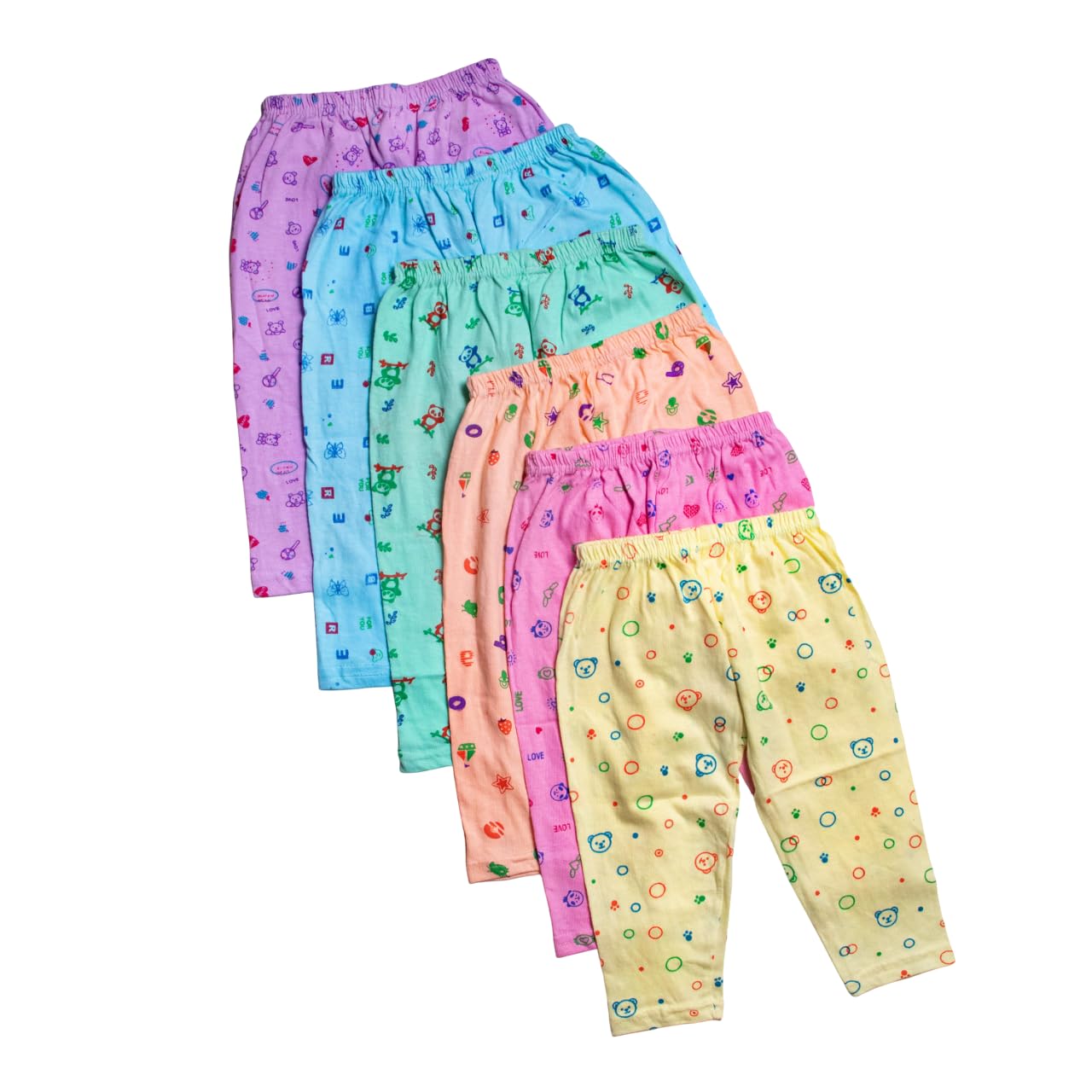 rajshee hoisery Cotton Baby Boys and Baby Girls Pajama Pants/Track Pants, Daily use Lower Pant for Kids boy and Kids Girls Unisex Pack of 6-image-34
