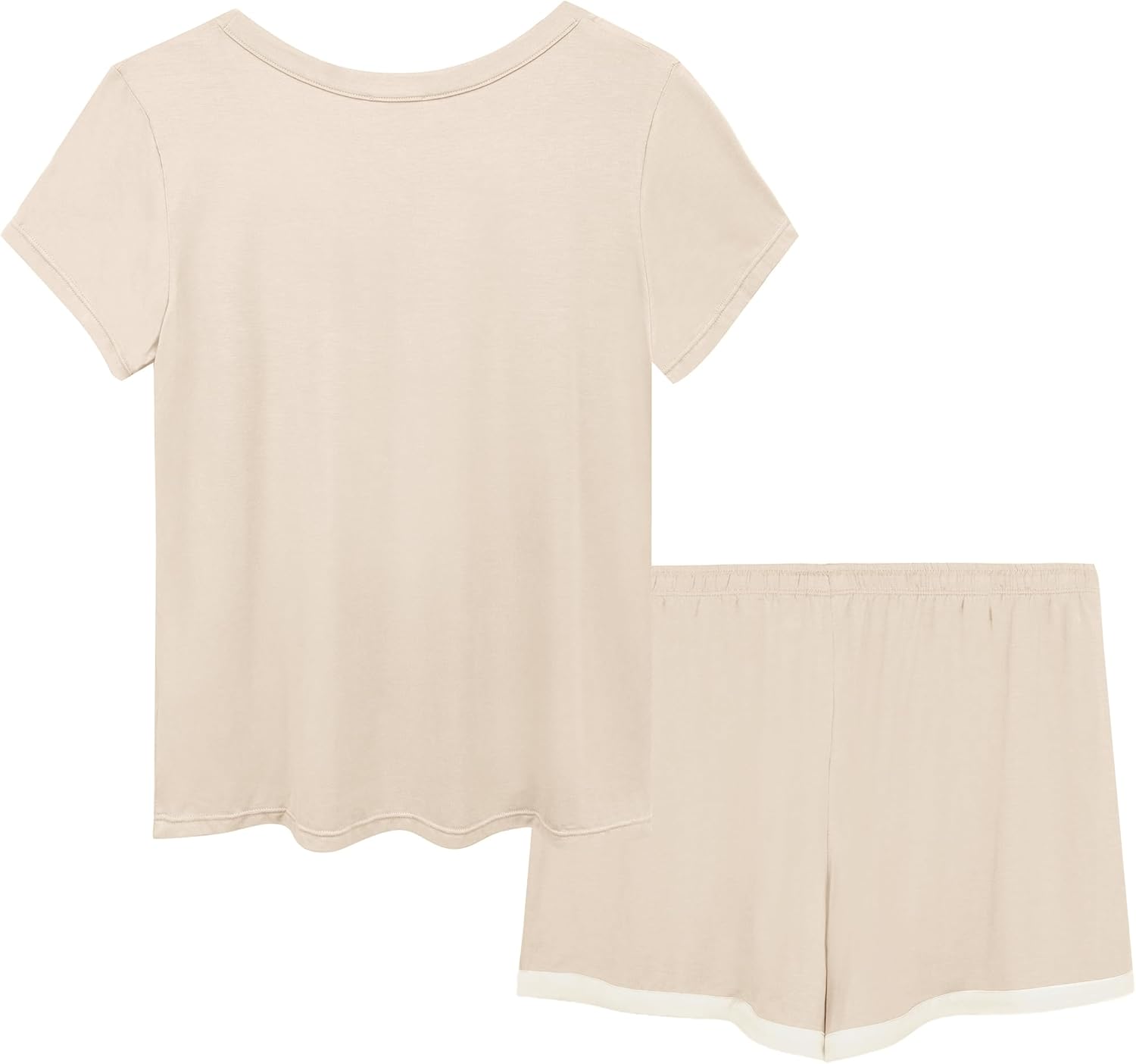 Joyaria Cooling Pajamas Bamboo Viscose Women Short Sleeve V Neck PJ Shorts Set - Image 5