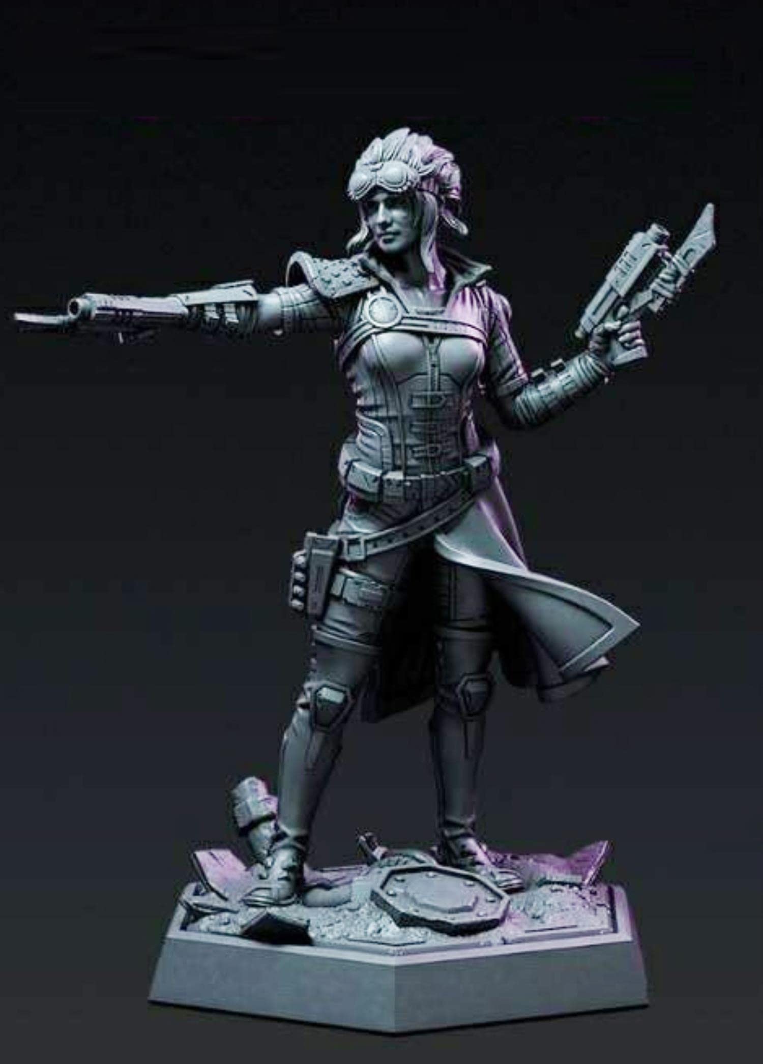 Figurine Espace Fille Soldat en Résine ZHANGJING 1/24 75mm Maquette Non Peinte à Assembler RA-540