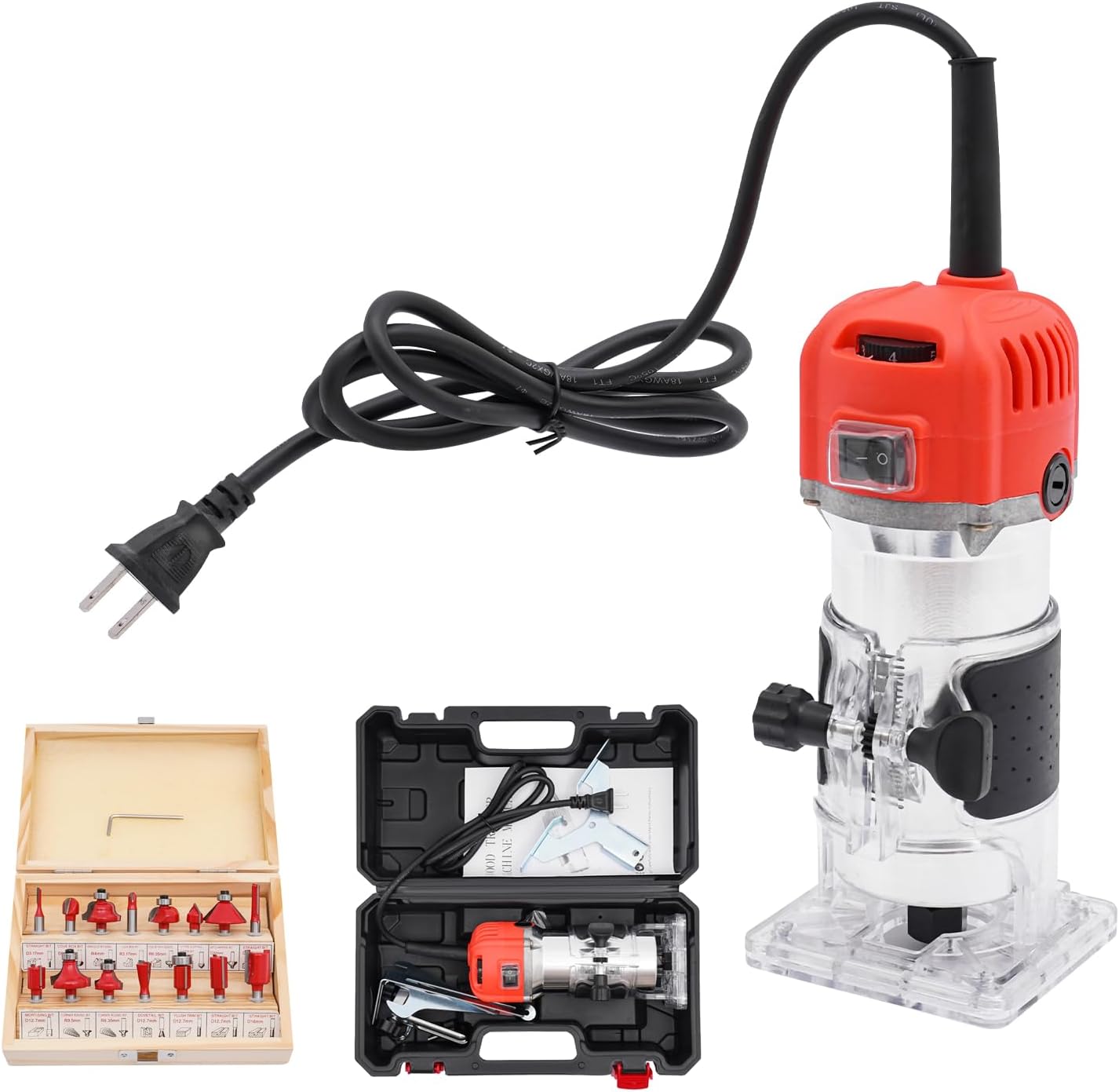 PTOOL 3.25HP/15A Fixed Base Router, Soft Start, 6 Variable Speed from ...