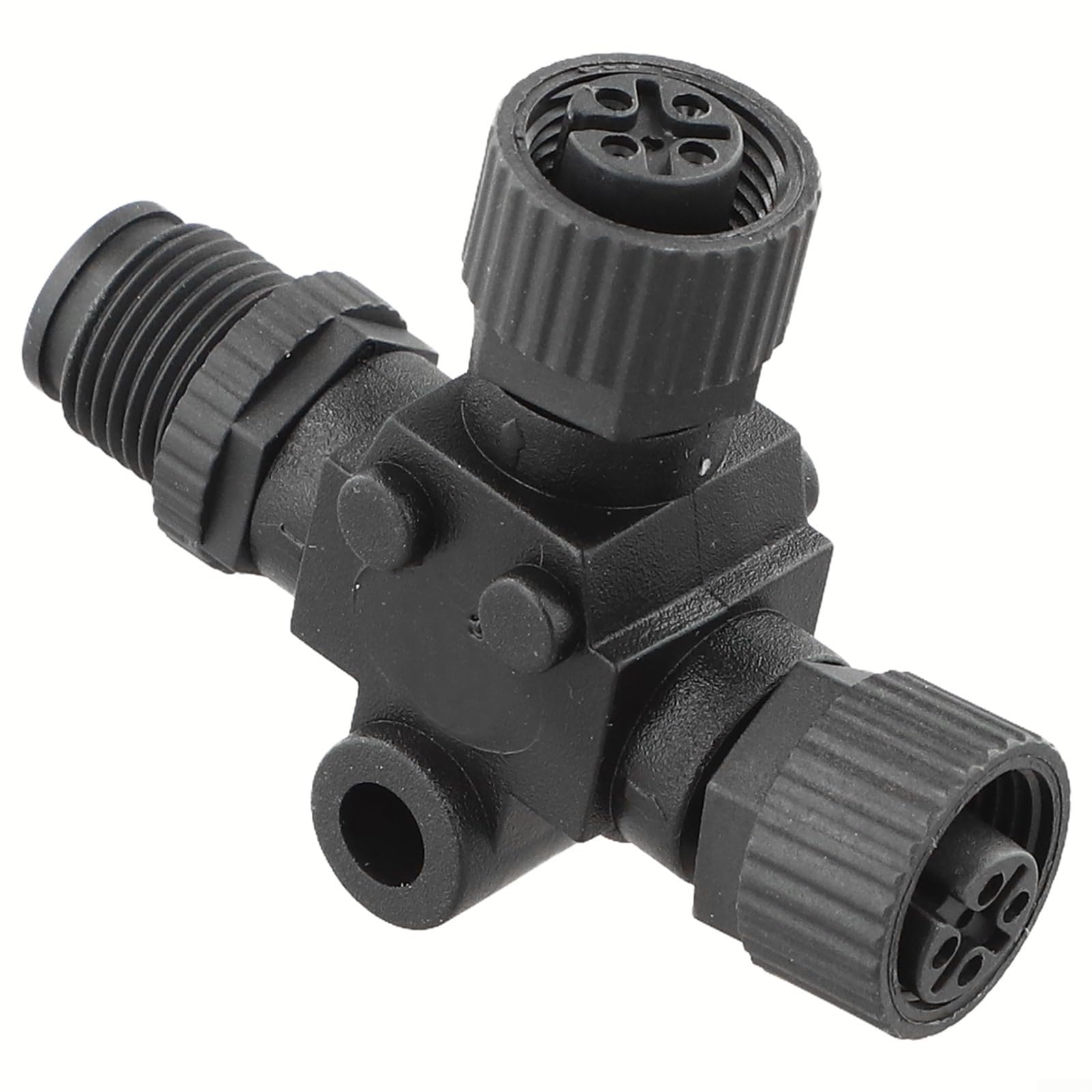 Marine T Connector M12-5P NMEA 2000 divisor columna vertebral IP67 4A 60V bloqueo roscado para Garmin Simrad