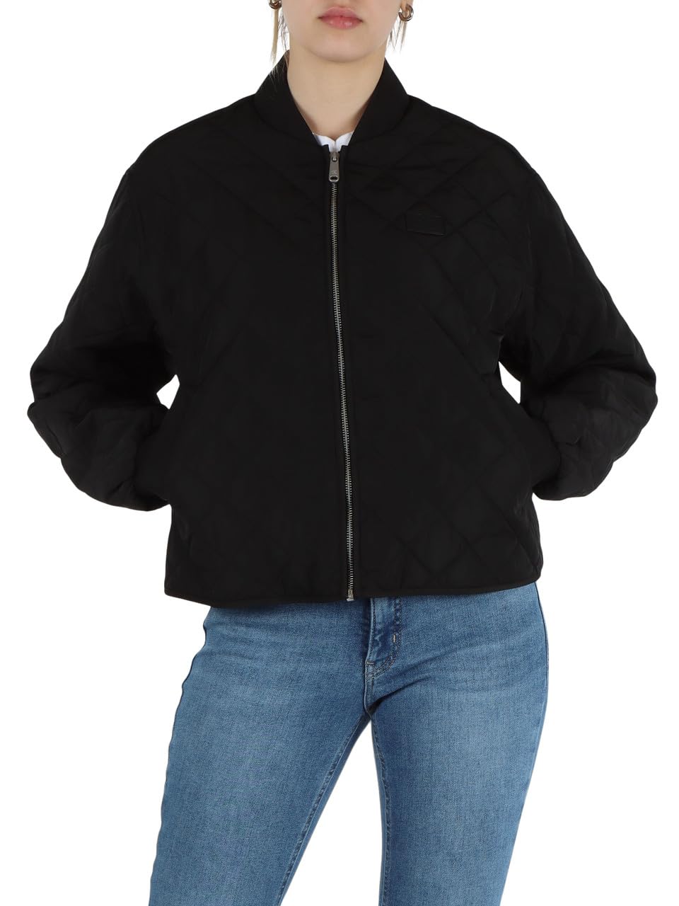 Calvin Klein Jeans Damska kurtka pikowana LW J20J224701 Inne kurtki, czarna (Ck Black), L, Czarny (Ck Black), L