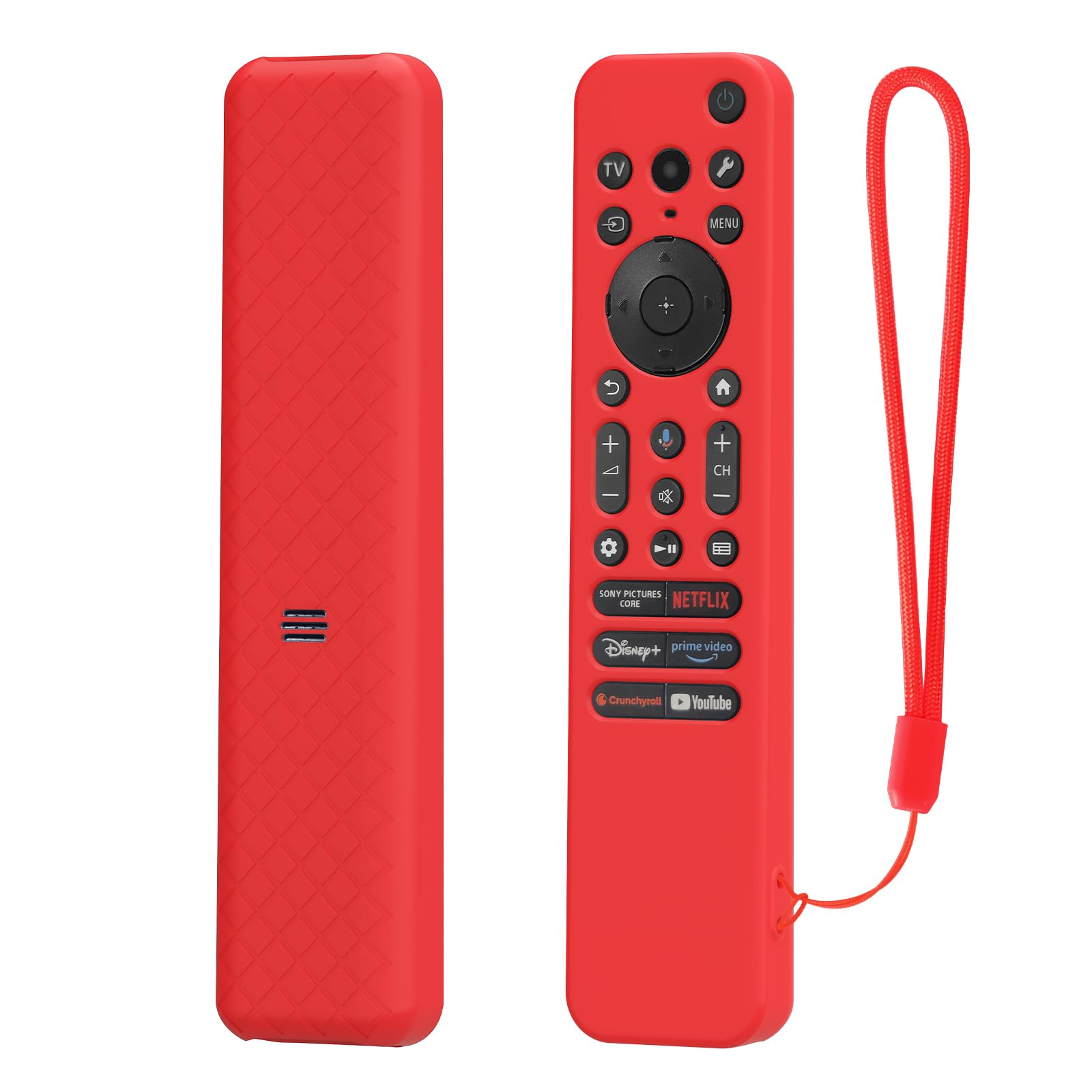 RAYA Silicone Cover Compatible with Sony TV Voice Remote RMF-TX811D / TX900 MG3 / TX800U 2024 BRAVIA Series Protective Case [Remote Not Included] (RED-D)-image-43