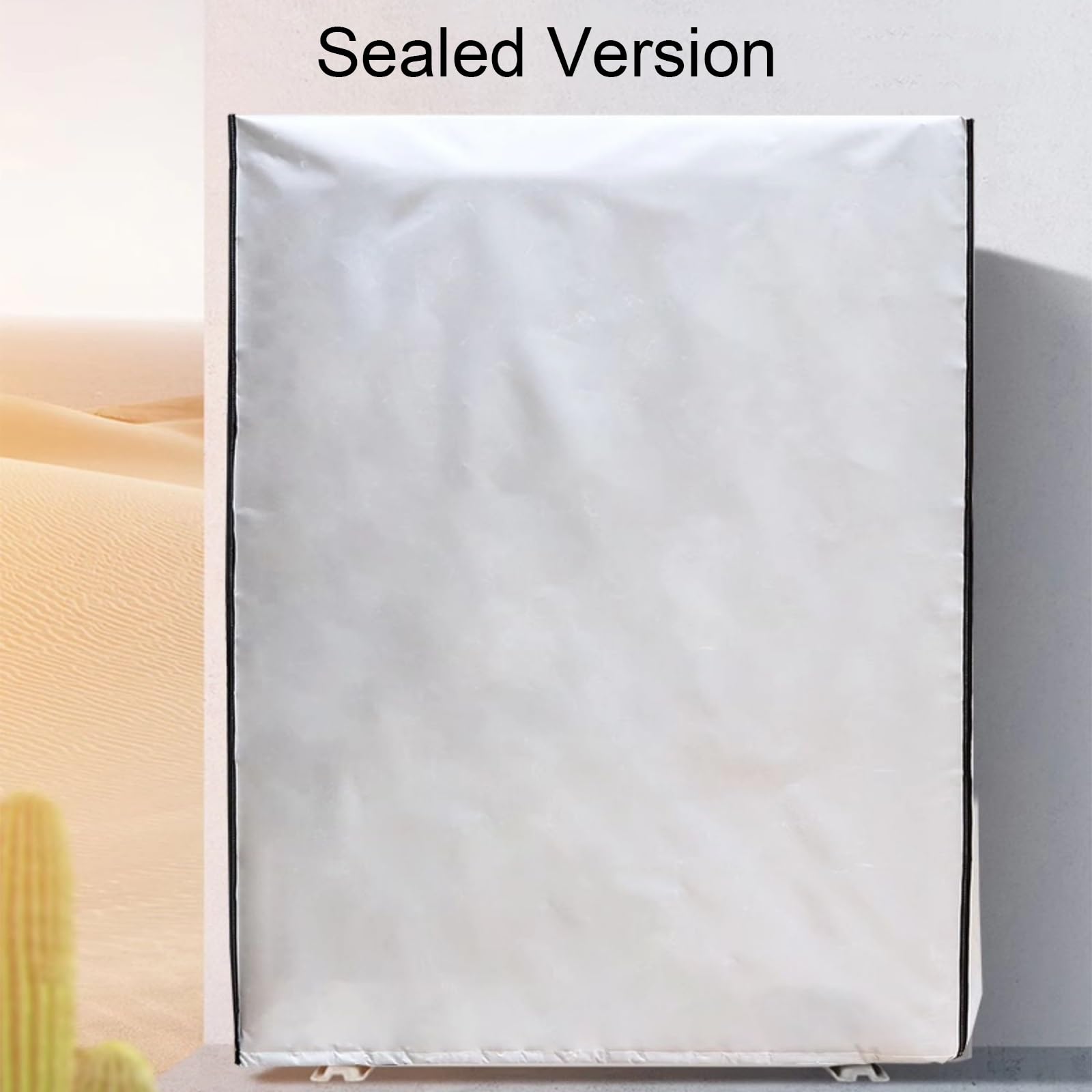 Funda Aire Acondicionado Exterior Central, Totalmente Cerrada, Desmontable, Impermeable Funda para Aire Acondicionado Exterior, Tela Oxford Gruesa de 600D(41x58x17in/105x148x43cm)