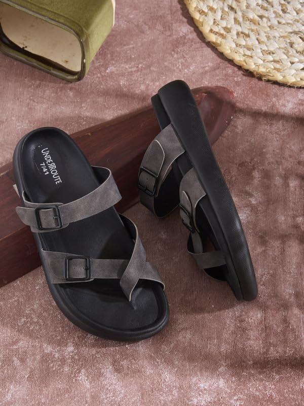 Image of UNDERROUTE mens Underroute Urgh 02 Stylish Durable Soft Footbed Synthetic Casual Sandals for Men Sandal