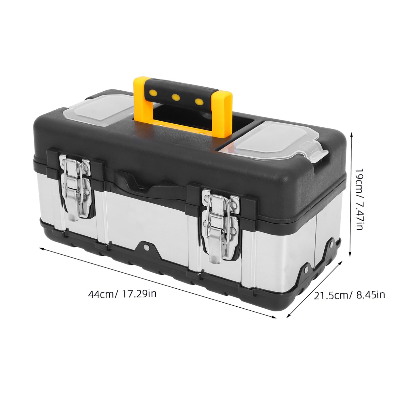 Cassetta portautensili portatile con serratura con bagaglio a mano in acciaio inox Toolbox Organizer per Caja De Herramientas