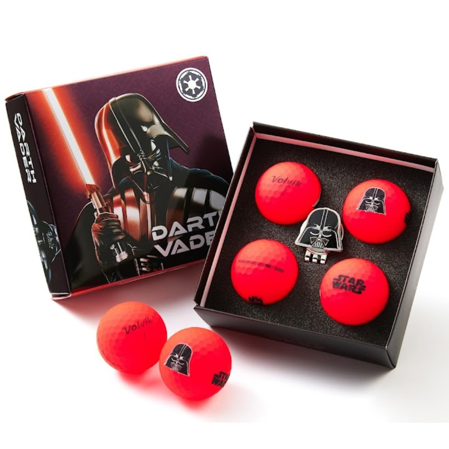 Volvik Vivid Soft Star Wars Golf Ball Gift Sets (Darth Vader, 4 Pack)
