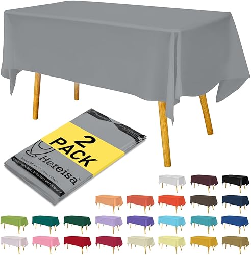 Miniatura 30 de Mantel desechable de alta calidad, paquete de 12, manteles de 54 x 108 pulgadas para fiestas, manteles decorativos para mesas rectangulares, mantel