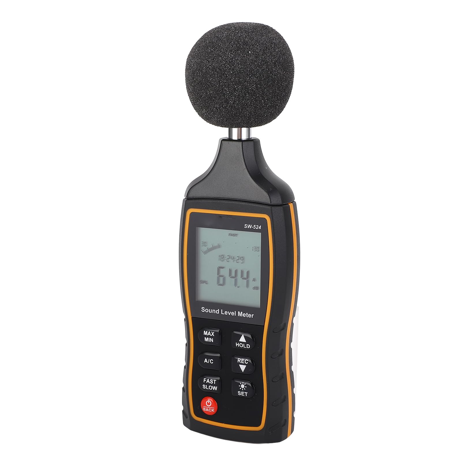 Luocute Fonometro Digitale, Gamma DB | Uscita doppio segnale CA/CC, display LCD retroilluminato, risposta rapida lenta da 31,5 Hz-8,5 KHz, per il monitoraggio del