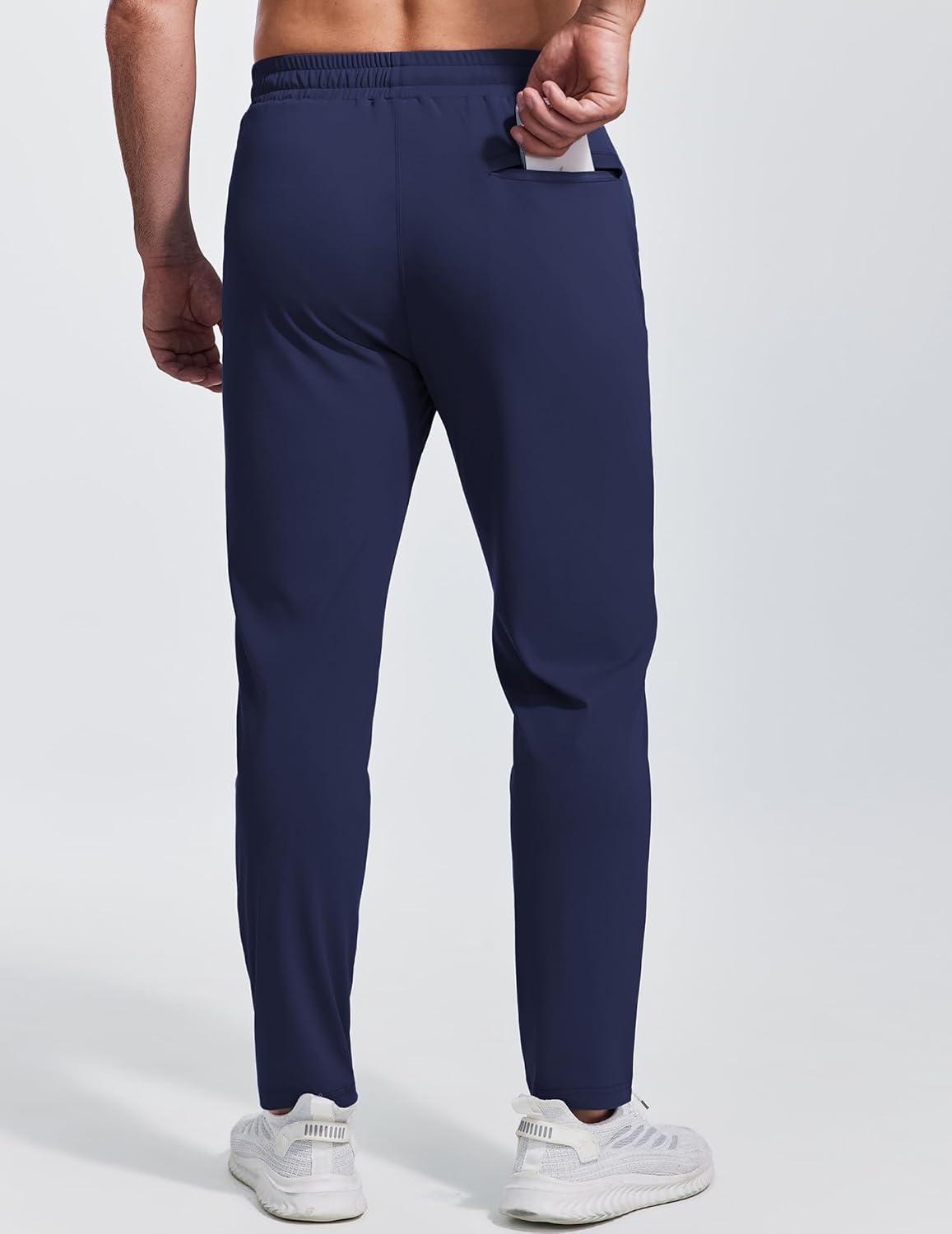 PINSPARK Mens Joggers with Zipper Pockets Lightweight Athletic Track Pants Quick Dry Workout Gym Sweatpants for Men - Image 2