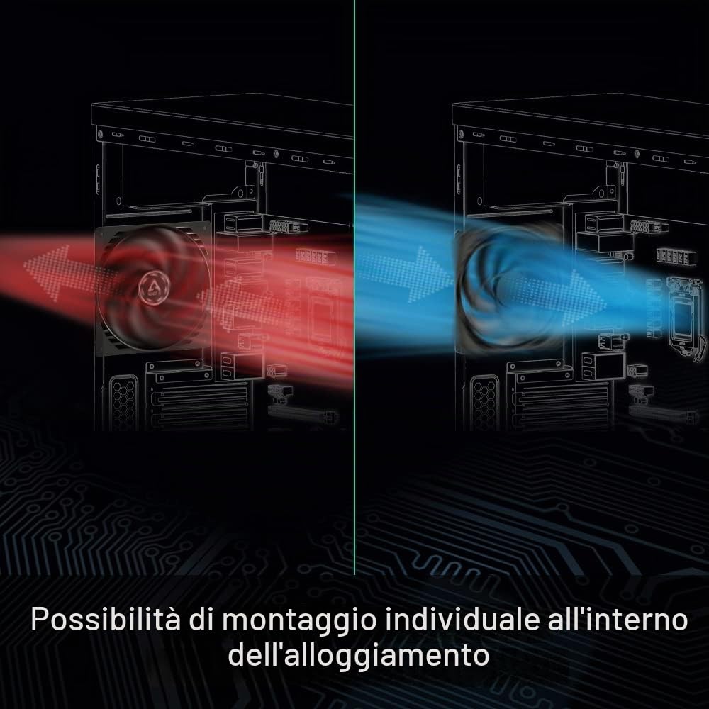 ARCTIC F12 PWM PST (5 Pezzi) - 120 mm PWM PST Ventola PC, Basso Rumore, PWM Sharing Technology PST, 200-1350 RPM, 0,3 Sone - Nero