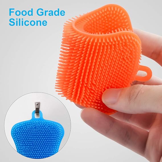 3PCS Silicone Dish Sponges, Multi-Purpose Kitchen Gadget Brush