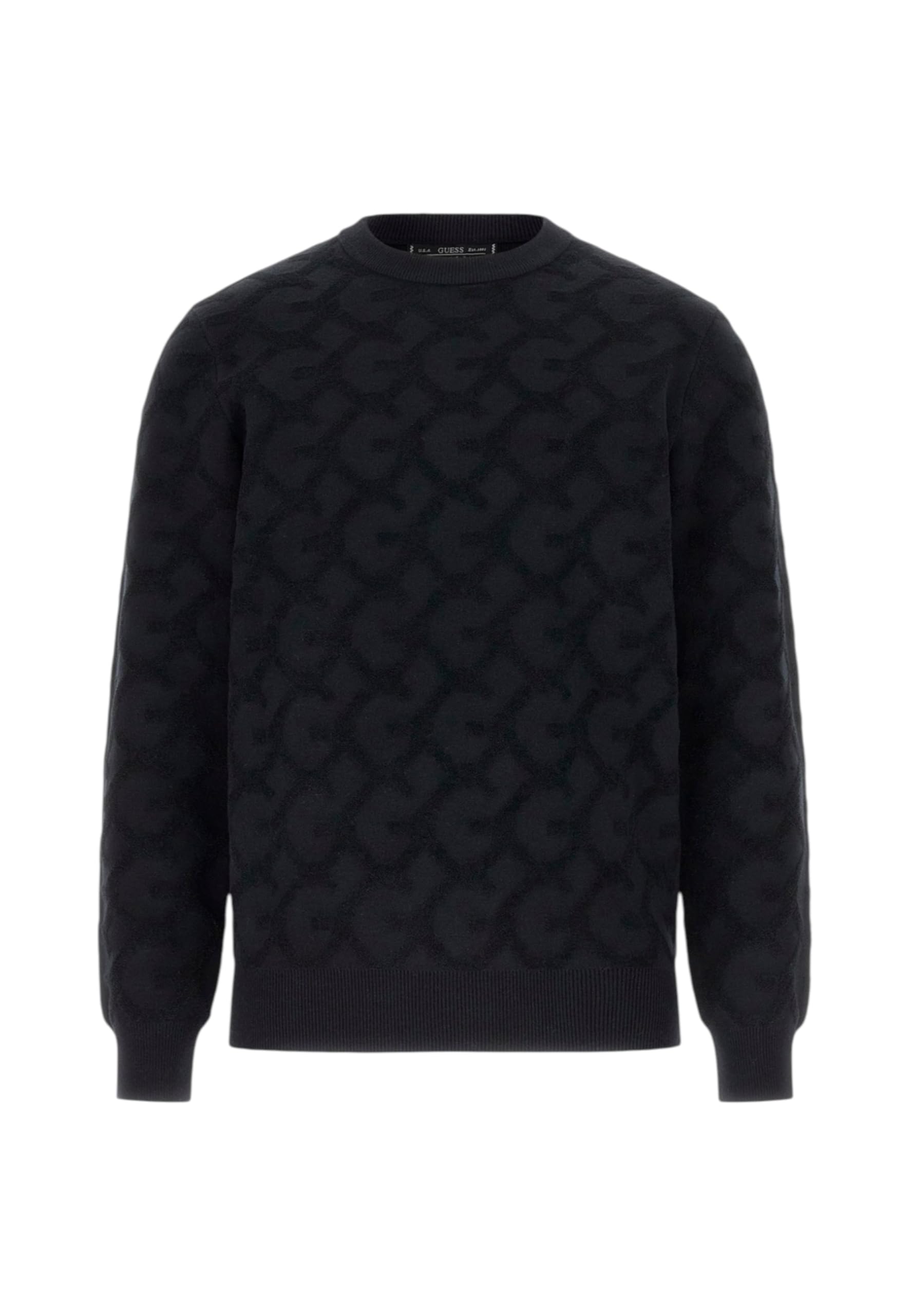 Guess Uomo Maglione A Girocollo M5BR19Z0470 Poliestere Nero Xl-image