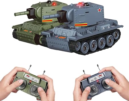 1/64 Mini RC Battle Tank, Full Proportional Remote Control Military Vehicle Infrared Combat Mode, Rotating Turret and Track Drive, Alloy Body with USB Charging