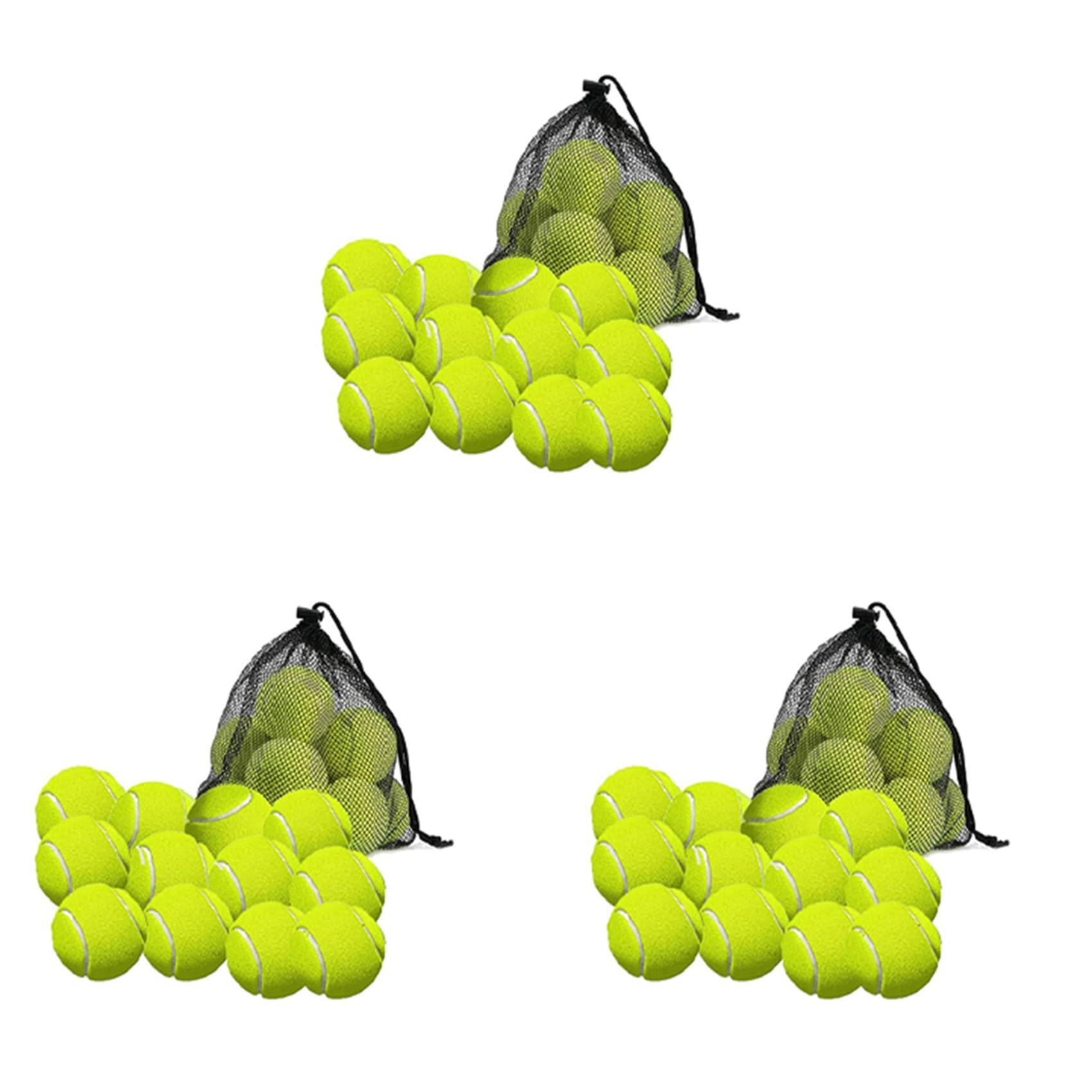 36 Pack Tennis BäLle mit Tasche Zur Aufbewahrung - Gute Qualität, Dickwandige Tennis BäLle - Perfekt für Tennis und Cricket
