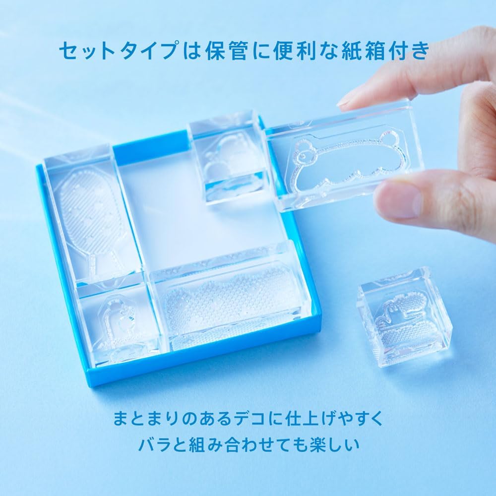 King Jim CLSSA-003 Transparent Stamps, Ice Stamps, Set of 6
