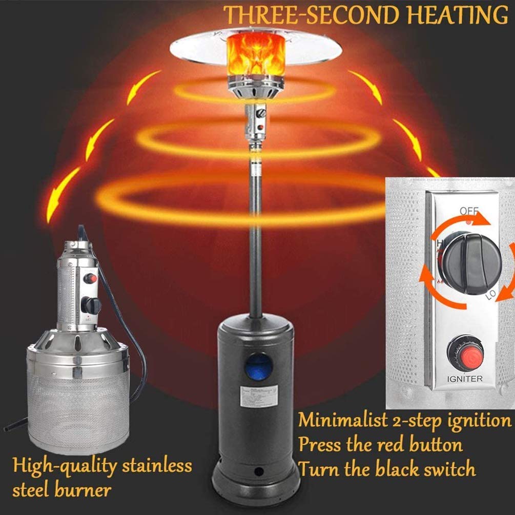 Patio heaters Outdoor Heater Outdoor Heater Outdoor Heaters Commercial LP Gas  Propane Heater Auto Shut Off 88 Inches Tall Standing Patio Heater CSA  Certified for Garden Wedding,Party (Color : Black : Amazon.ca: