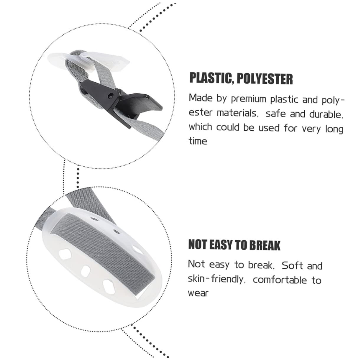 VANZACK 4sets Chin Strap for Softball Helmet Anti-wear Chin Strap Construction Hat Belt Clip 2pcs*4