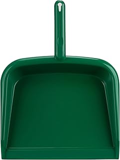SPARTA Large Handheld Dustpan with Hanging Hole, Heavy-Duty Plastic Dustpan with Wide Lip for Countertops and Surfaces, Pl