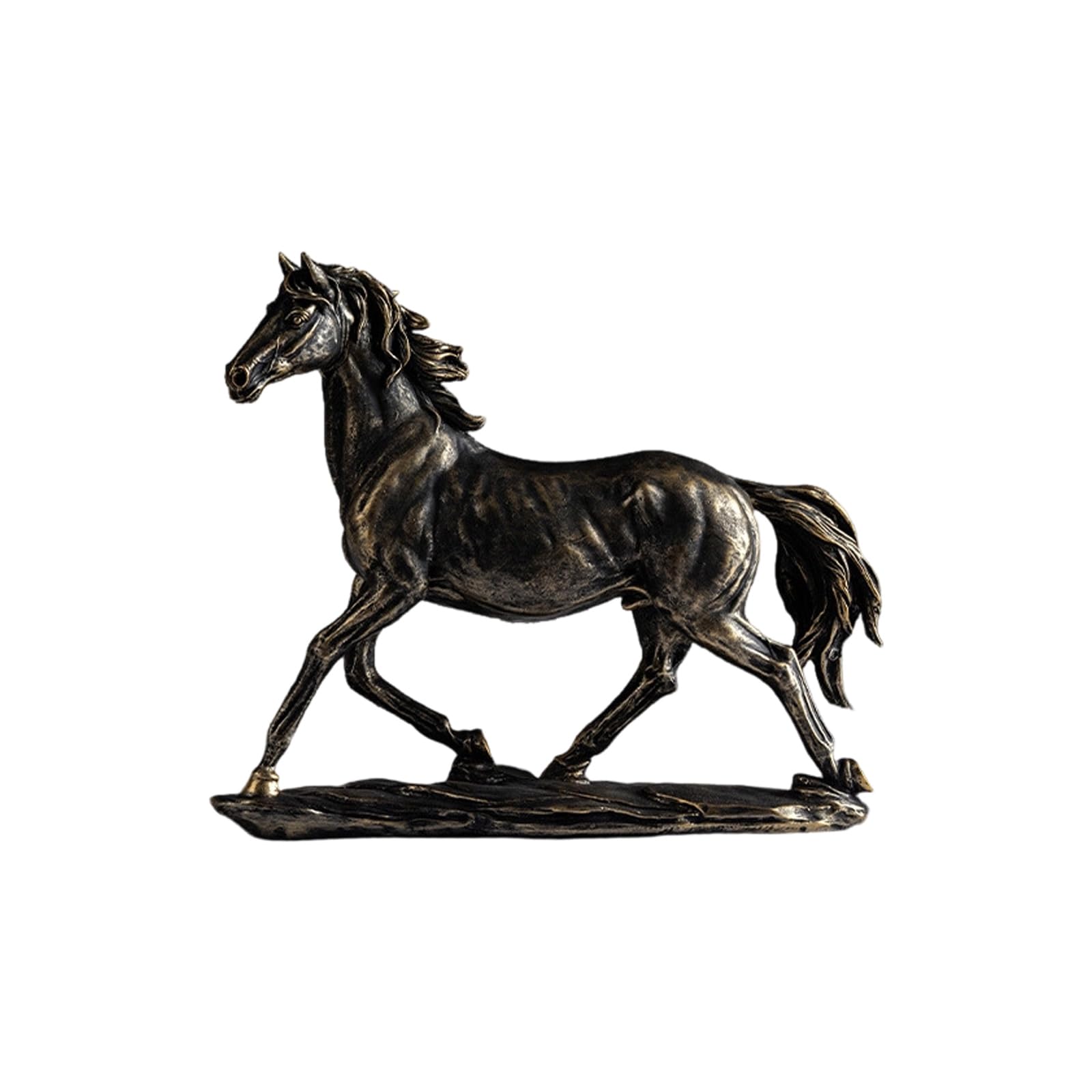 Snorvixre Resin Horse Statue Sculptures Decorative Animal Figurines Tabletop Ornament Symbols Wealth Career Home Decorations Animal Statue Sculpture
