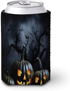 Halloween with Pumpkins Cup Sleeve Reusable PVC Composites Iced Cup Sleeves Elasticity Insulator General Mug Sleeve for Cold And Hot Beverages for McDonalds Dunkin Donuts