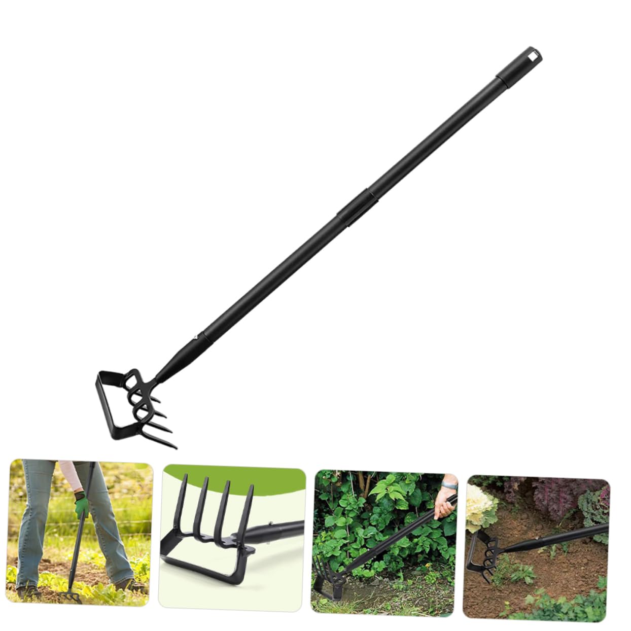 Hemobllo Staffa per Giardino Attrezzo da Giardinaggio in Acciaio Leggero e Resistente per Scavare e Smuovere Terreno per Manutenzione Prati e