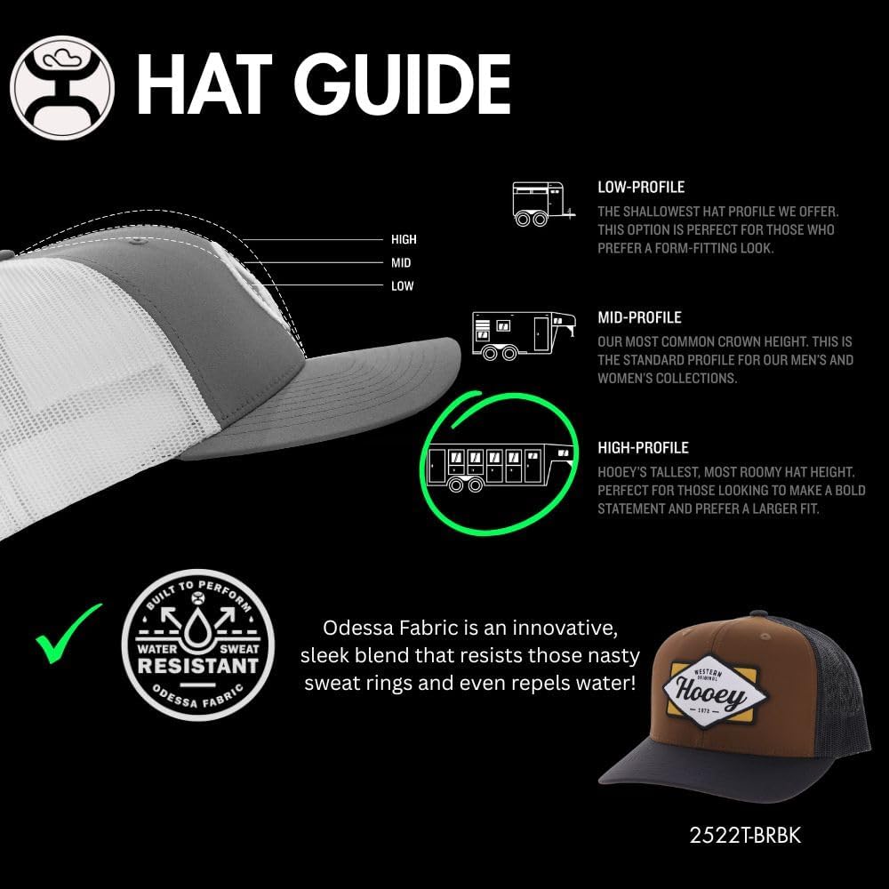 HOOEY Men's Diamond Adjustable Snapback Hat