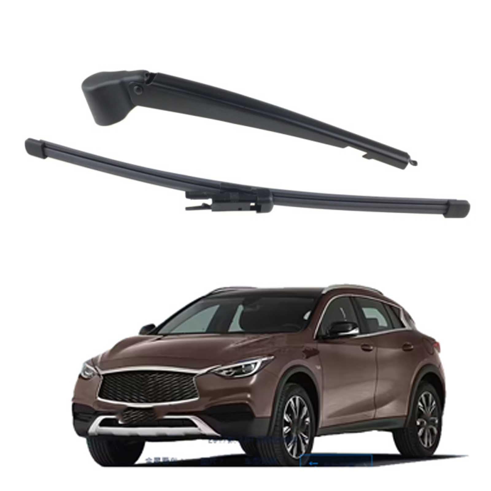 Ricambio Tergicristallo Posteriore per Infiniti QX30/Q30 2015-2019 OE: 28781-5DA0A/28781 5DA0A/287815DA0A, Braccio con Lama Set Completo Posteriore in ABS Design Silenzioso