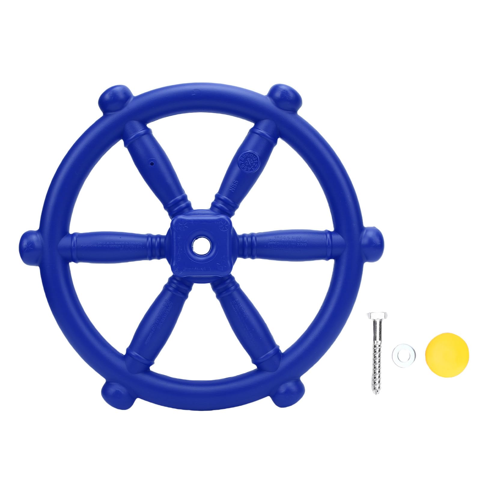 Generic Piratenschiff-Lenkrad-Spielzeug, Verschleißfest, für Baumhaus, Outdoor-Spielset, Spielplatzzubehör (Blue)