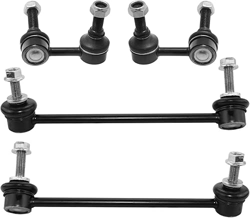 Miniatura 77 de Detroit Axle - 4 barras estabilizadoras para Jeep Grand Cherokee Commander 2005-2010 2006 2007 2008 2009 de repuesto delantero y trasero