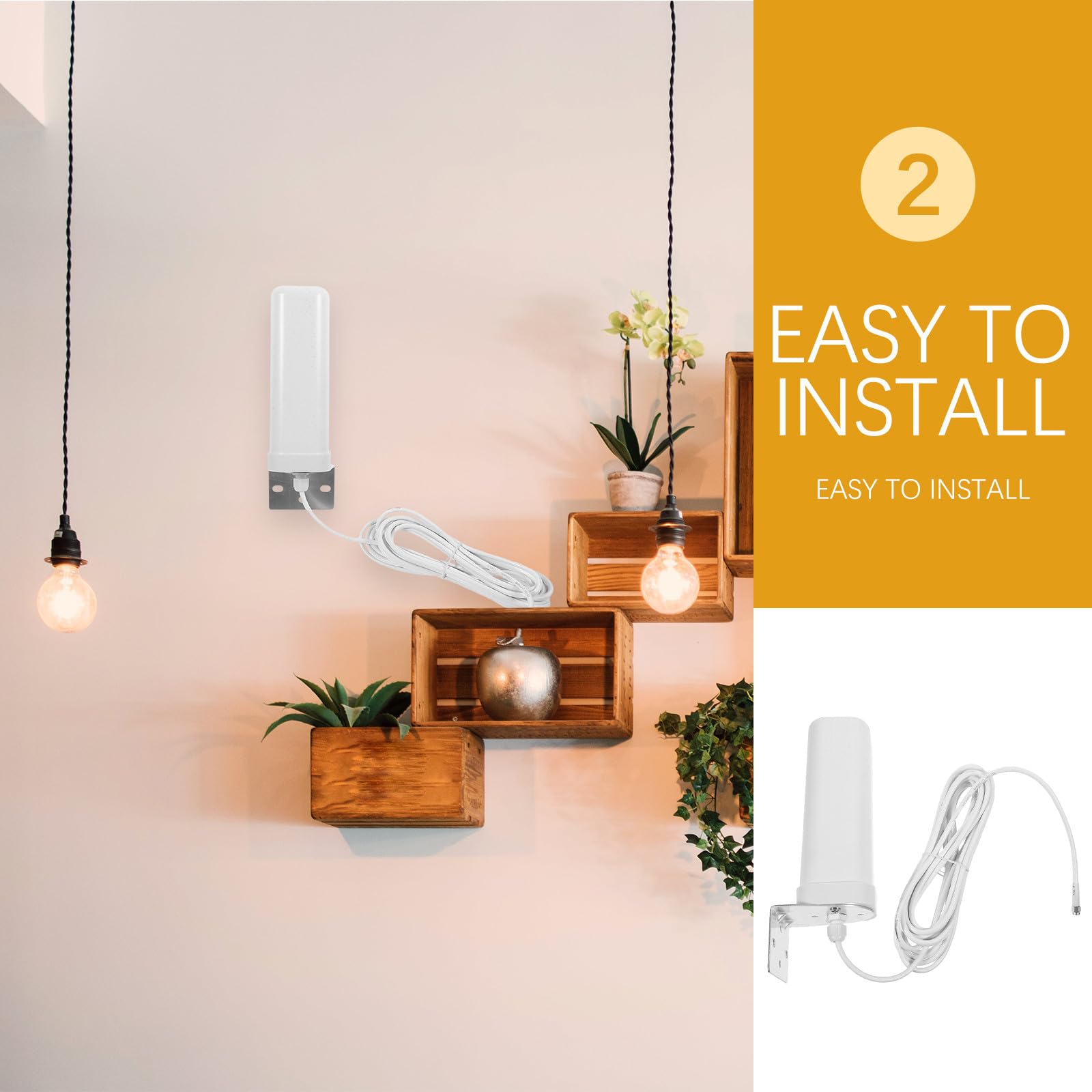 Antenne Directionnelle 4g Extérieur en Métal et Plastique 16-18dbi pour Amplification de Signal Stable en Intérieur Plein Air