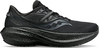 saucony レディース トライアンフ 20 ランニングシューズ, ブラック/ブラック/ブラック, 5