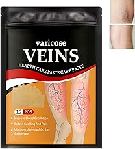 KOAHDE Vena Del Ragno per Gambe,Cerotti per Vene Varicose per Gambe,12pcs,Gel di cura gentile per alleviare il disagio alle gambe