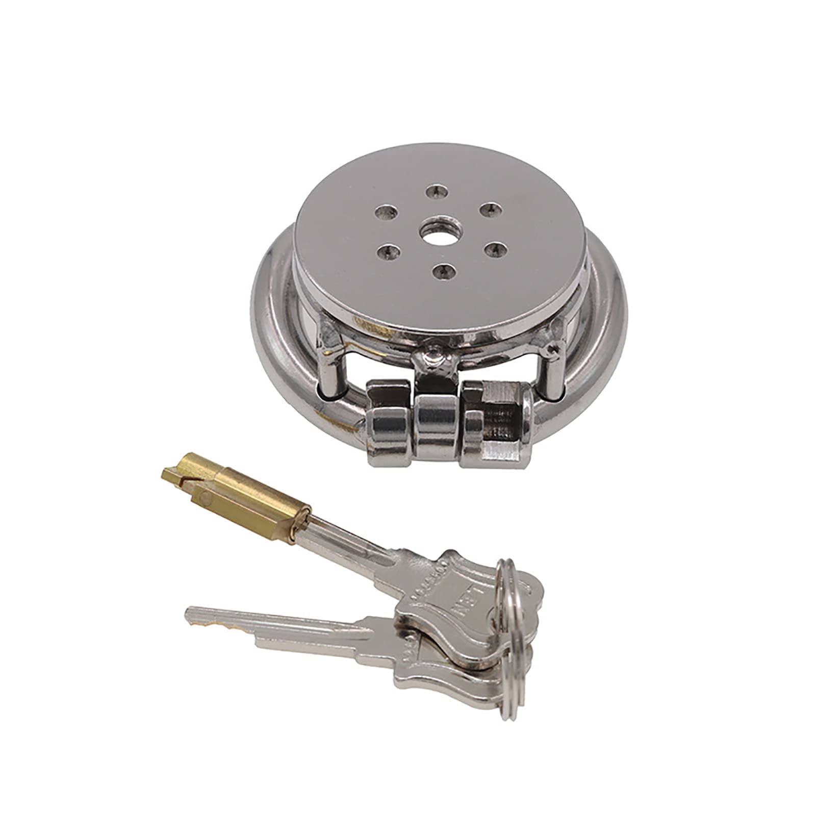 Plat Cage De Chasteté Métal Homme Jouet Sexuelle Adulte Couple Bdsm Chastetée Pour Pénis Men Sex Toýs,chastity Cage Pour Punition D'esclave Sextoyse Couple Plaisir (L)