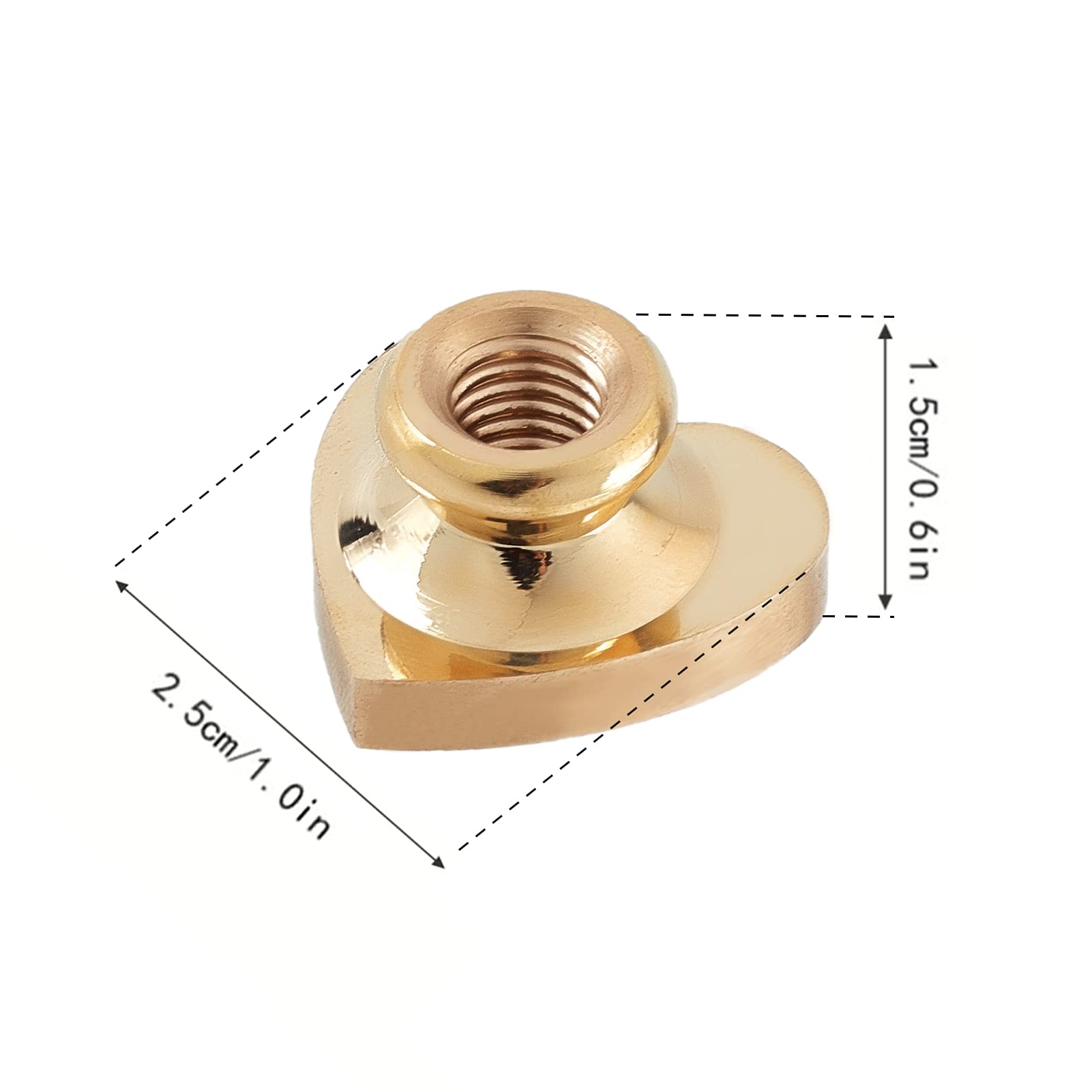 CRASPIRE Valentine's Day Wax Seal Stamp Heads Only No Handle Love Sealing Wax Stamp Head Replacement Vintage Removable Brass Seal Head Heart-shape for Wedding Invitations Envelopes Christmas Gift Wrap