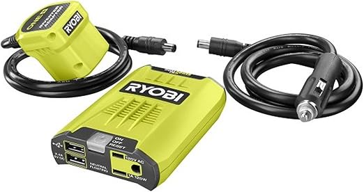 RYOBI ONE+ 18V 120-Watt 12V Automotive Power Inverter with Dual USB Ports RYI120A