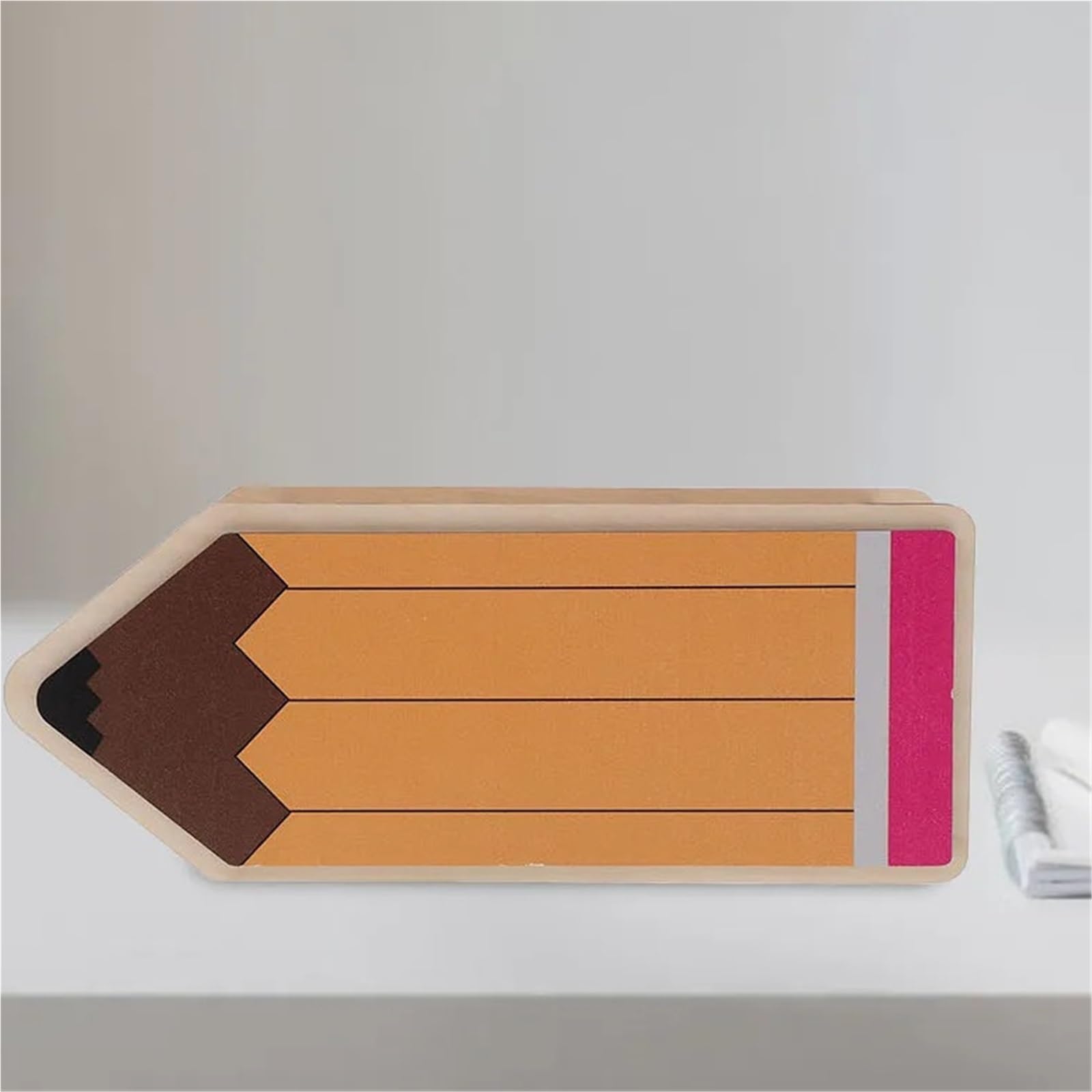 Pot à Crayons en Bois en Forme de Crayon, Organiseur de Bureau, boîte de Rangement pour stylos, marqueurs, école, Bureau pour Crayons