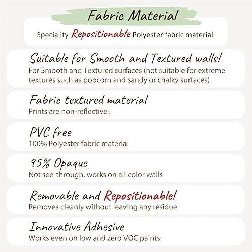 Miniatura 5 de Calcomanía de pared extraíble  Oso de peluche dormido en nube con luna y estrellas  Juego de calcomanías de tela grande para guardería o habitación