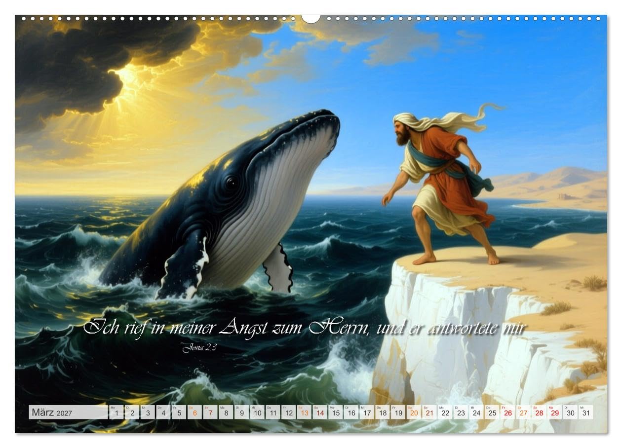 Die Kraft der Bibel (hochwertiger Premium Wandkalender 2027 DIN A2 quer), Kunstdruck in Hochglanz: Ausgewählte Bibelzitate in malerischen Bildern (CALVENDO Glaube)