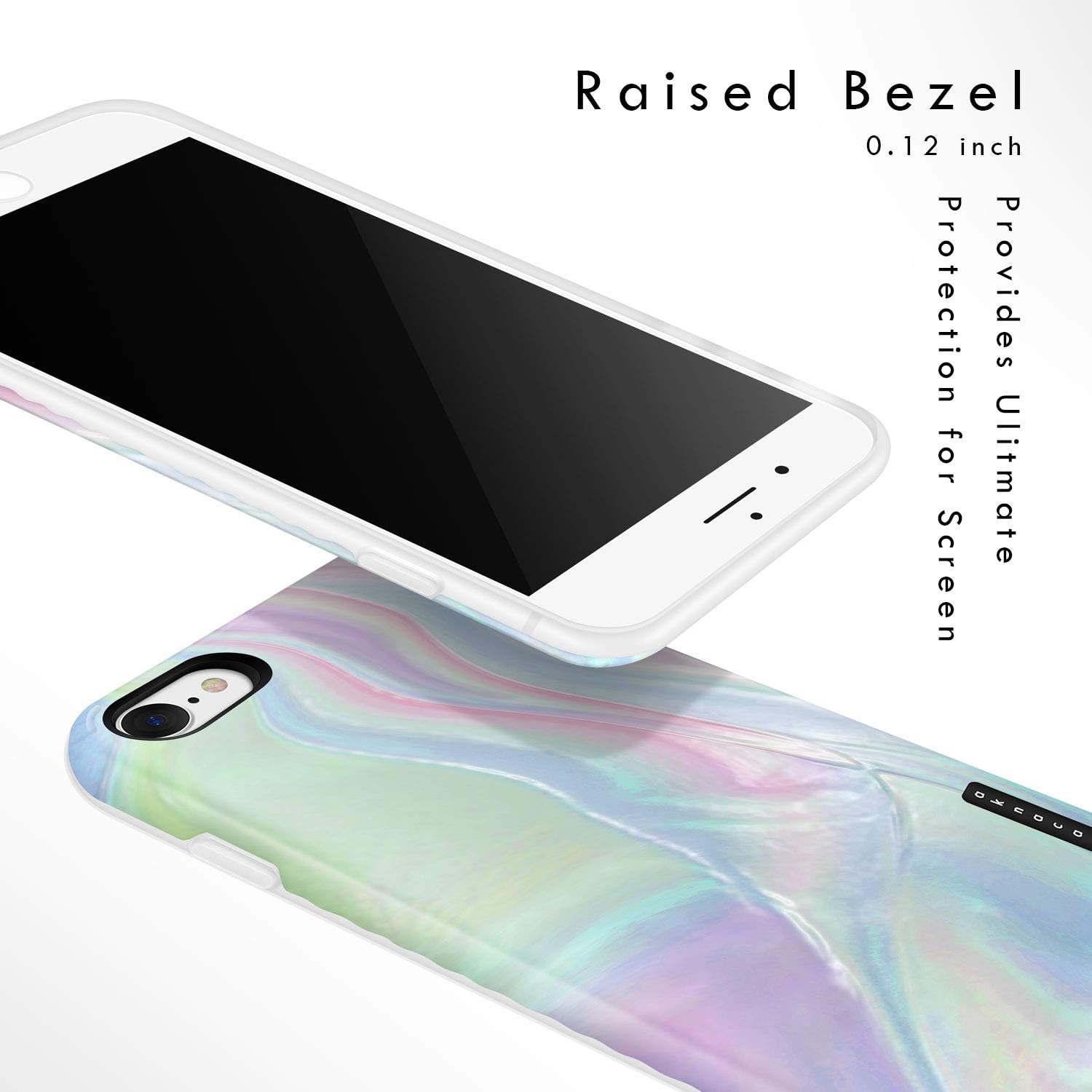 iPhone 8 & iPhone 7 & iPhone SE 2020 Case Marble, Akna GripTight Series High Impact Silicon Cover with Ultra Full HD Graphics for iPhone 8 & iPhone 7 & iPhone SE 2020 (Design 102444-US)