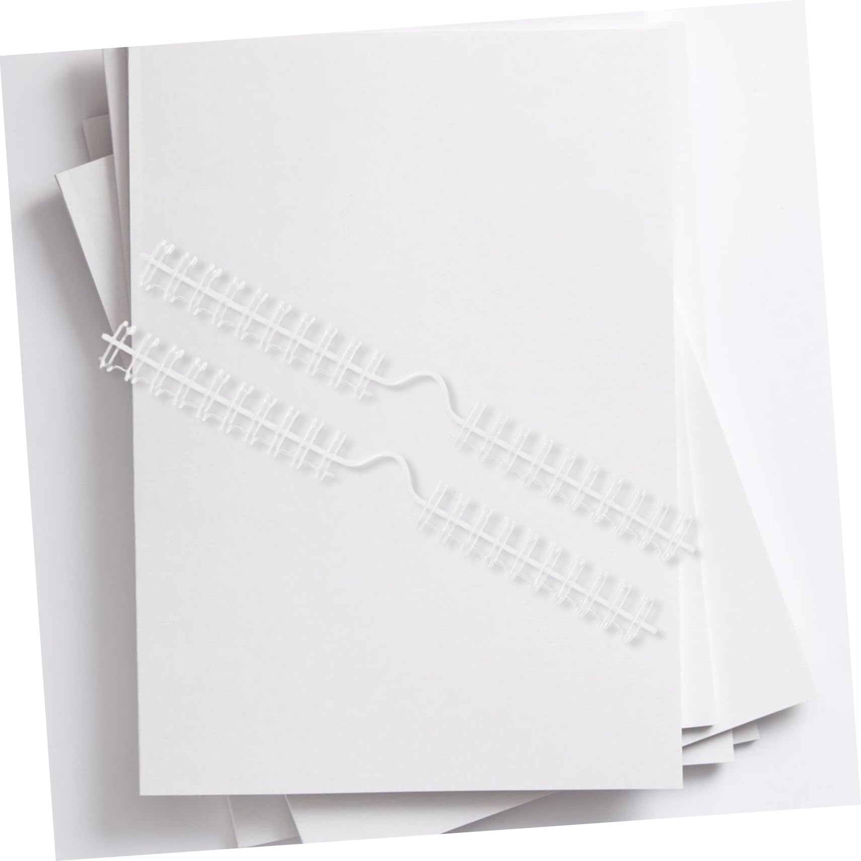 Operitacx Anneaux De Reliure Spirale Métalliques 9,5 Mm Blanc 10 Dents Kit 100 Pièces Crochets 20 Cm pour Calendrier Horizontal à Suspendre Bureau Fournitures Scolaires