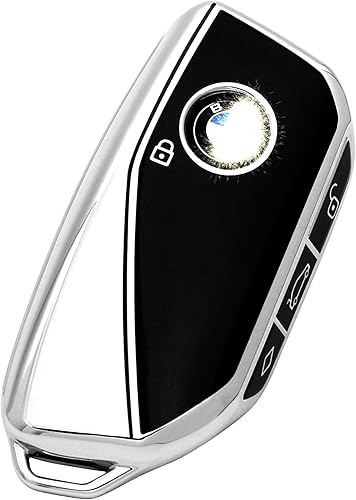 La funda avanzada de TPU suave es compatible con BMW X1 X5 iX i7 X6 X7 XM IX3 2023-2026 nueva llave serie 5 7 (negro)