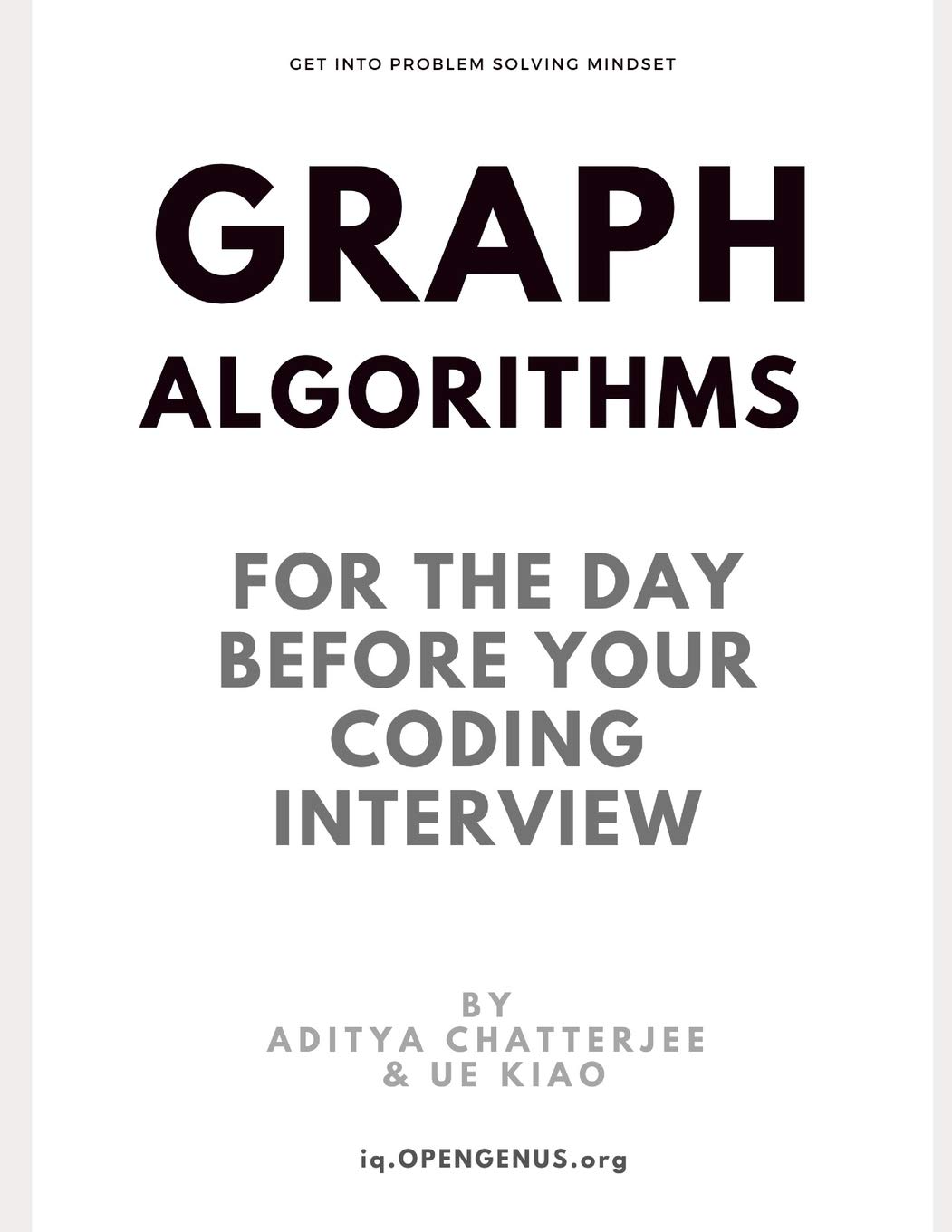 Graph Algorithms for the day before your coding interview