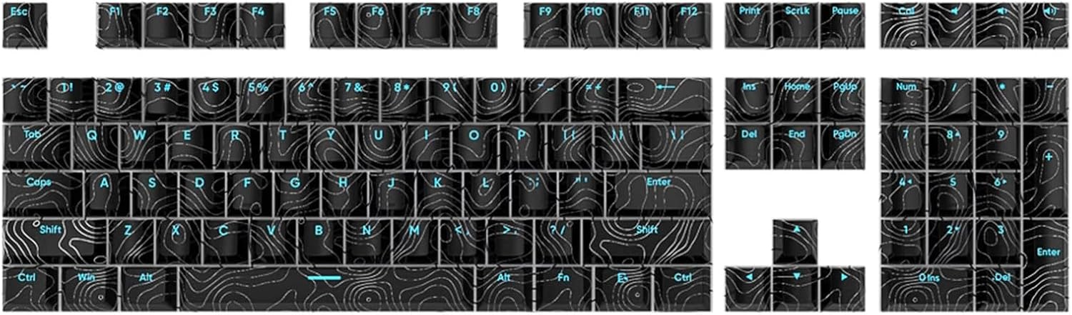 108Keys Dye Sublimation Keycaps Line Front Print Backlits Original Height for Keyboards Front Print Backlits Keycaps