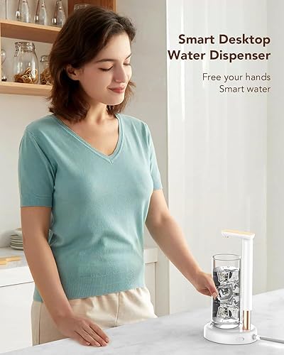 Miniatura 2 de Nerveol - Dispensador de botellas de agua de escritorio, dispensador de agua de 5 galones, bomba eléctrica portátil para botellas universales de 1 a